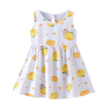 Vestido floral infantil para meninas, ideal para o verão na praia (2024). Novo vestido de algodão e seda para crianças de 3 a 4 anos, estilo