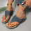 Γυναικεία σαγιονάρες, σανδάλια, slip-on, παραλία, casual, boho, με στήριξη καμάρας, τακούνι 3