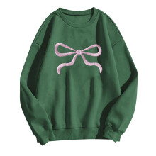 Casual dames sweatshirt met ronde hals en strikprint, losse pasvorm - Ook geschikt voor grote maten - Lange mouwen, herfsttop S-2XL