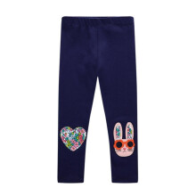 Leggings basiques en coton uni pour petites filles de 2 à 7 ans, imprimé dessin animé, extensibles, automne-hiver.