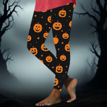 Dames yogabroek met Halloweenprint - Zachte, lichtgewicht en elastische broek voor feestjes en dagelijks gebruik.