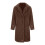 Γυναικείο παλτό Shearling με μακριά μανίκια, μονόχρωμο πανωφόρι με εγκοπή και πέτο, 4