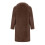 Γυναικείο παλτό Shearling με μακριά μανίκια, μονόχρωμο πανωφόρι με εγκοπή και πέτο, 5