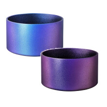 Capa de silicone com efeito degradê brilhante, compatível com copos térmicos, capa antiderrapante e resistente para garrafas de água de 20,40 oz