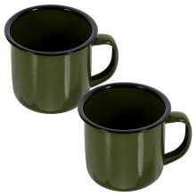 2 Vintage-Schnapsgläser, Espressogläser, klar, Reisegröße, grün