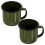 2 Vintage-Schnapsgläser, Espressogläser, klar, Reisegröße, grün 1