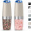 Gravity Electric Salt & Pepper Grinder Set, Battery Powered (6 AAA Each), Adjustable Coarseness, LED Light, 2-Pack, Black 1
