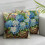 Set de 2 perne decorative cu flori, alb 3