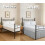 Ruffled Bed Skirt with Split Corners, Platform Fit, Wrinkle-Free Microfiber, 28" Drop, Queen, Light Grey 6