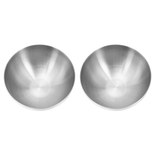 Conjunto de 2 tigelas para salada em aço inoxidável 2