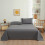 Gressgrønt polyesterlakensett king size 3-delt 1