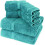 Πετσέτες Τουρκάλες Premium Cotton Super Soft και Απορροφητικές (Σετ Πετσετών 8 Τεμαχίων, Aqua 3