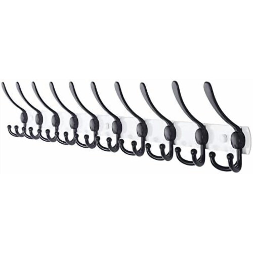 Wall-Mounted Coat Rack – Stainless Steel with 5 Hooks,