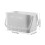 Panier de douche en plastique blanc avec poignée et trous d'évacuation 3