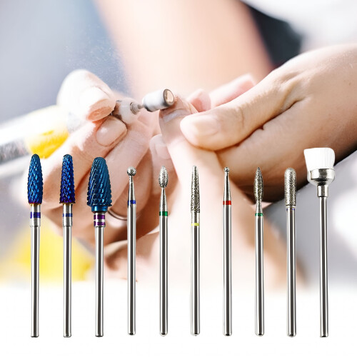 Nagelfreesjes van wolfraamlegering, 10 stuks 1