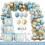 Διακοσμήσεις για Baby Shower με Μπλε Ελέφαντα για Αγόρι – Φόντο, Τραπεζομάντιλο, Αψίδα 3