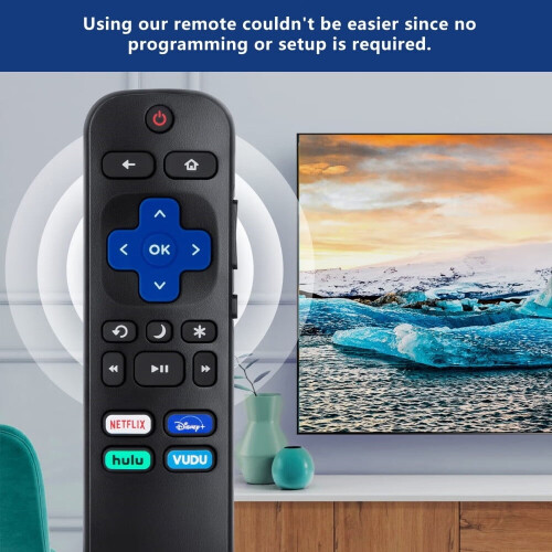 Télécommande de remplacement Roku TV compatible avec plusieurs marques 1