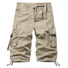 Short cargo homme QLEICOM, séchage rapide, coupe décontractée, taille élastique, poches, pour la randonnée/le golf/la pêche, kaki XL (US12)