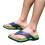 Men's summer beach flip flops green size 10 4
