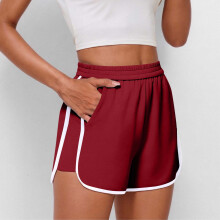 Pantaloni scurți de vară pentru femei, cu talie elastică, sport, cu buzunare, casual, cu delfini