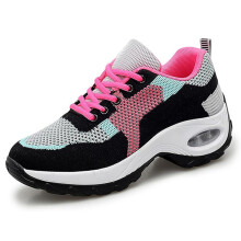 Women's Lightweight Air Cushion Running Sneakers, Breathable Mesh Slip-On Platform Walking Shoes with Arch Support – Compatible with Nursing, Work,