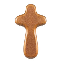 Wood Palm Cross Compact Pine Comfort Grip for Prayer Travel Religious Gift Adults Kids