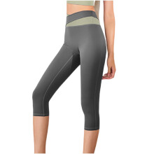 Calças Capri de Yoga Femininas com Cintura Alta e Efeito Levanta Quadril