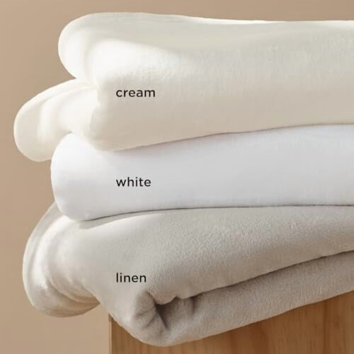 Couverture polaire GentleSoft blanche, format double 84 x 90 pouces 2