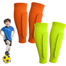 Shin Defender Shin Guards Kids 2 Pair, Shindefender Shin Guards Soccer, with Honeycomb Pads, for Soccer Kids Youth Adult