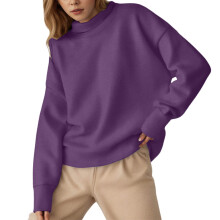 Herbstliche Sweatshirts für Damen, Rundhalsausschnitt, lange Ärmel, lässige Oberteile, leichte Pullover-Sweatshirts, einfarbig