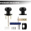 Round Privacy Door Knobs with Thumb Turn Lock Black 6-Pack 5
