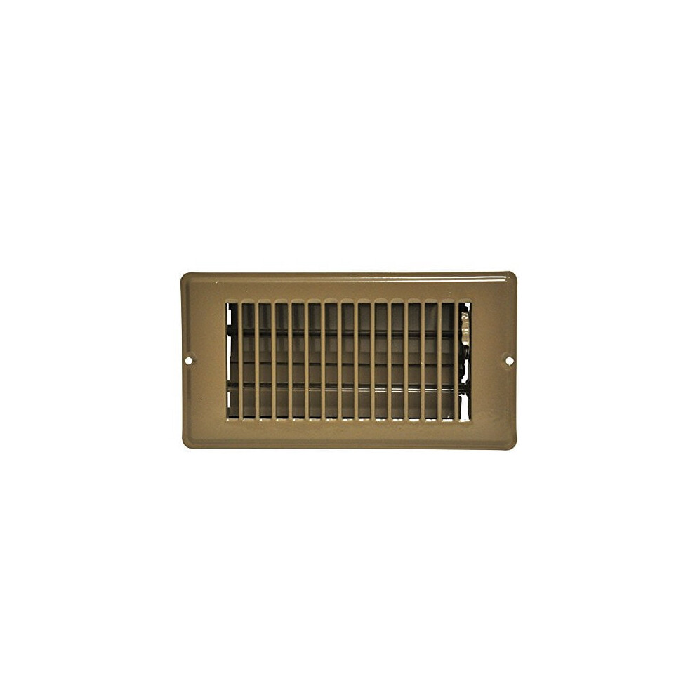 Steel Louvered Floor Register Brown 4X8 Inch 1 Set 9132278161969
