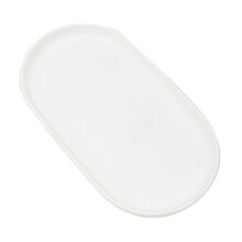 Plateau Ă dessert ovale en acier inoxydable 9,5 x 5,12 pouces