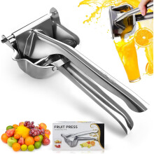 Presse-agrumes manuel en acier inoxydable pour oranges, citrons, pastèques, raisins et plus encore – Compatible avec les plans de travail standards
