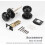 Round Privacy Door Knobs with Thumb Turn Lock Black 6-Pack 4