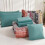 Boho Queen Comforter Set Orange Green 8-Piece Microfiber 7