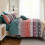 Boho Queen Comforter Set Orange Green 8-Piece Microfiber 6