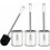 Toilet Brush & Holder Set 3-Pack White Grey 1