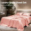 Σετ σεντόνια 4 τεμαχίων από σατέν King – Coral Silky Deep Pocket, Πολυτελής μεταξωτή αίσθηση (1 4