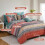 Boho Queen Comforter Set Orange Green 8-Piece Microfiber 2