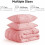 King Size Pink Comforter Set Boho Pintuck 3-Piece 7