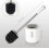 Toilet Brush & Holder Set 3-Pack White Grey 2