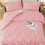 King Size Pink Comforter Set Boho Pintuck 3-Piece 5