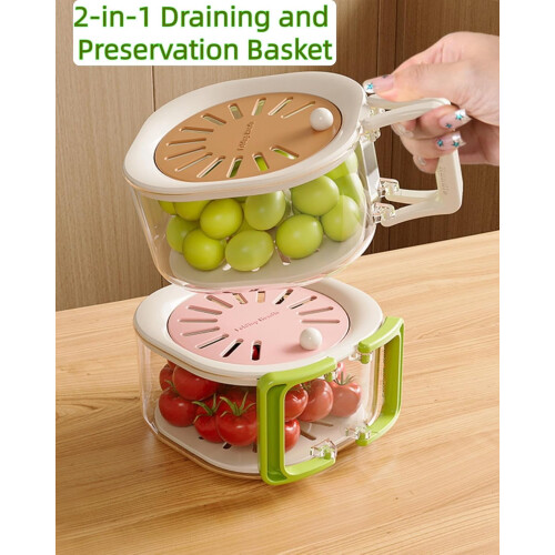 2-in-1-Abtropfkorb für Obst und Gemüse 1