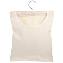 Beige Wäscheklammerbeutel aus Polyester mit Haken, 1 Stück