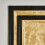 Set di 4 federe in velluto oro e nero, 45x45 cm 5