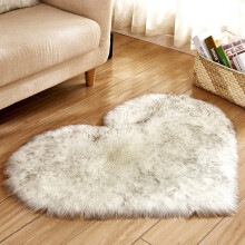 Rug Craicinn Caorach Bréige Cruth Croí Cairpéad Bog Fada Plush Clúmhach Shaggy Mataí Limistéir Rugaí Cairpéad Urláir Maisiúil Seomra Leapa