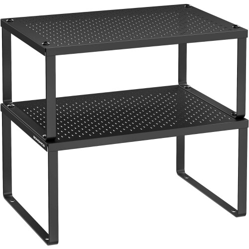 Gewürzregal-Set aus Metall, 2er-Set, mit perforiertem Design