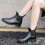 Botines Chelsea de goma impermeables para mujer 7
