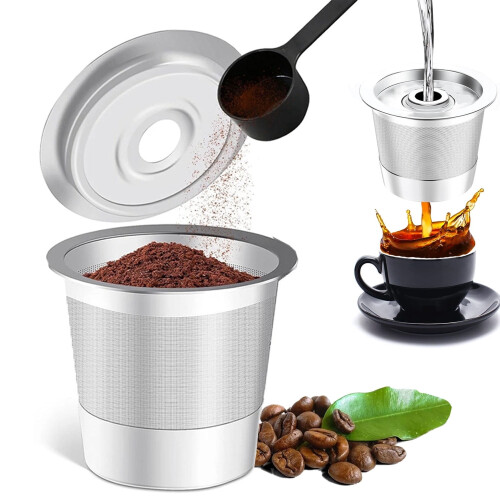 Cápsulas K-Cup reutilizáveis em aço inoxidável (pacote com 2) 1